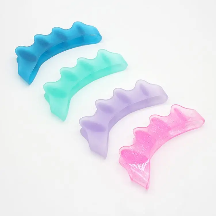 Silicone Pink Toe Separator Pair Clear Straighten Toes Orthotic Spacer Straightener Sebs Nail Natural Relief Bunions