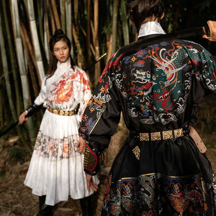  Мужской костюм Hanfu в традиционном китайском стиле династии Мин с летающими рыбками мужская одежда модная традиционная