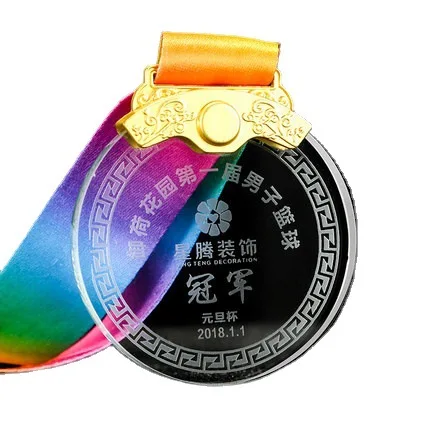 Cheap Customized 3d Laser Engraved Football Student Games Competition Sports Award Plaques Crystal Glass Medals with Ribbon