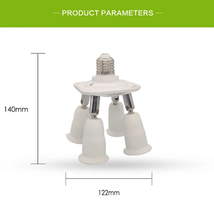 Вращающийся на 360 градусов кронштейн лампы E27 в регулируемое распределительное основание преобразователя