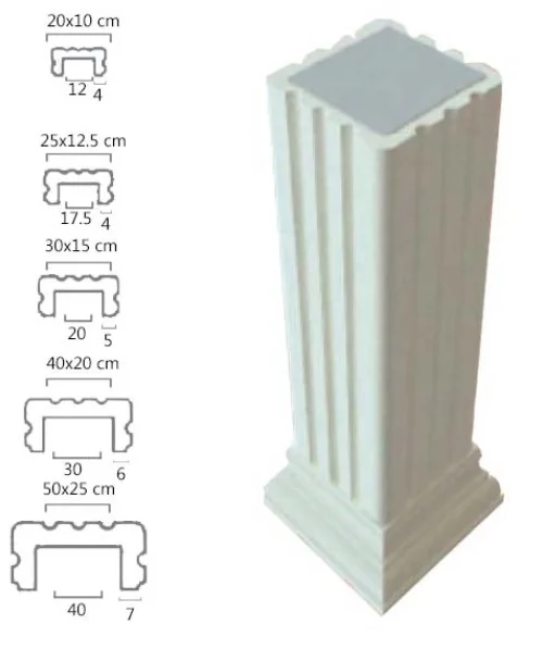 Exterior Decorative House Pillar Styles EPS CORNICE MOULDING Production and sales of integrated source manufacturers