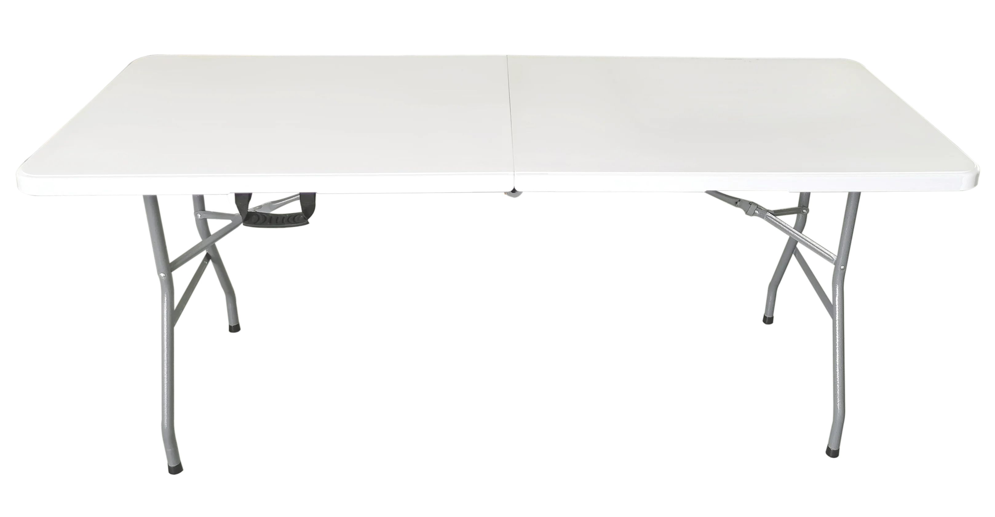 Steel Portable Rectangular Folding Table 6ft 8ft Waterproof HDPE for Outdoor Camping Banquets Use