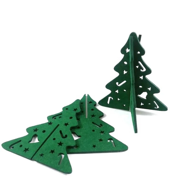 DIY Felt Christmas Trees for Toddlers Detachable Ornaments Xmas with Kids with Hanging Rope