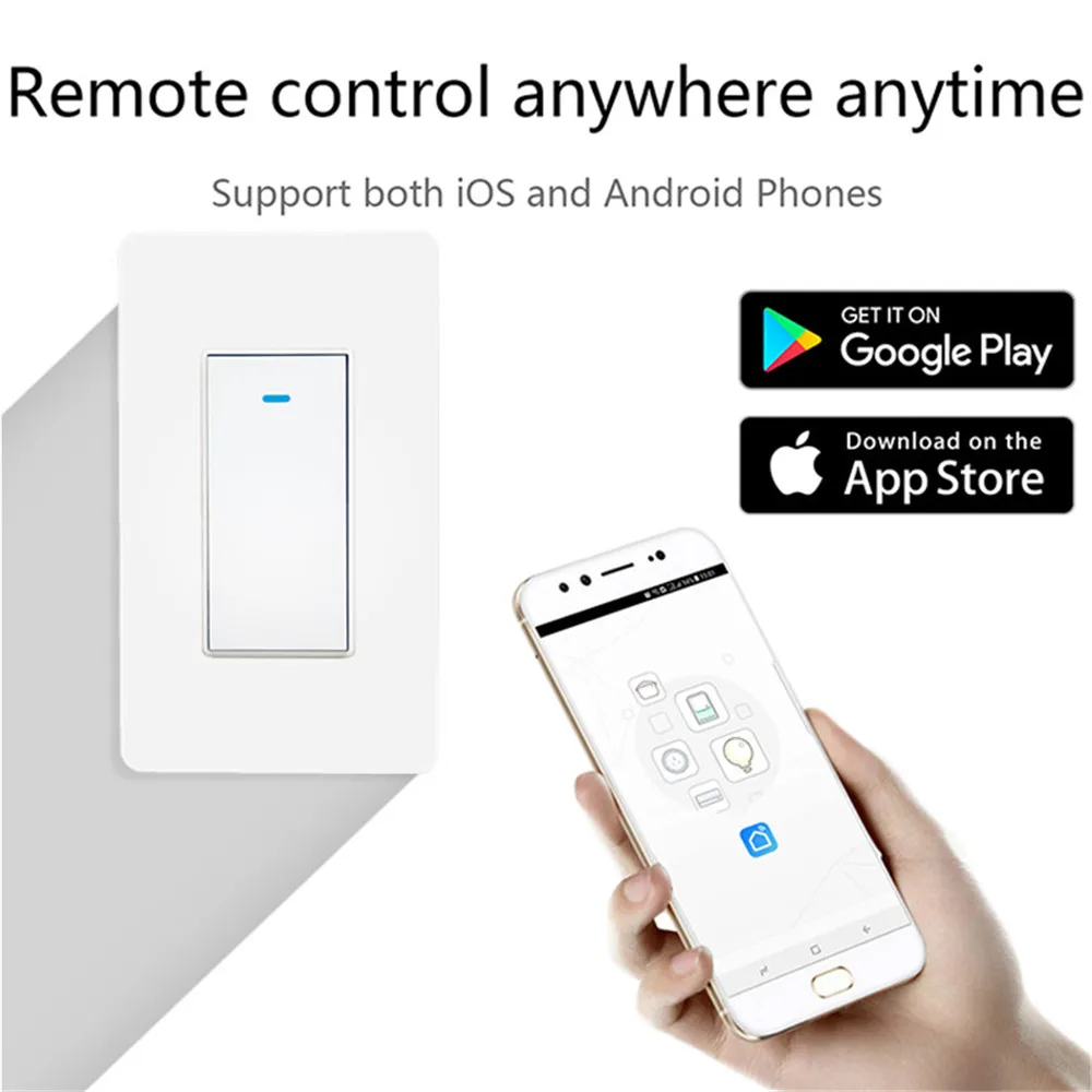 Free inventory factory wholesale zigbee wifi switch with Tuya APP control timer switch smart wi-fi energy saving for home alexa