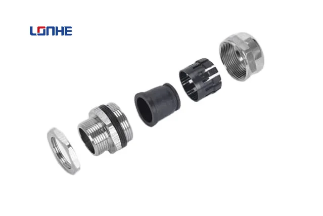 Металлическая водонепроницаемая и Пыленепроницаемая Латунная Никелированная прямая кабельная втулка IP68