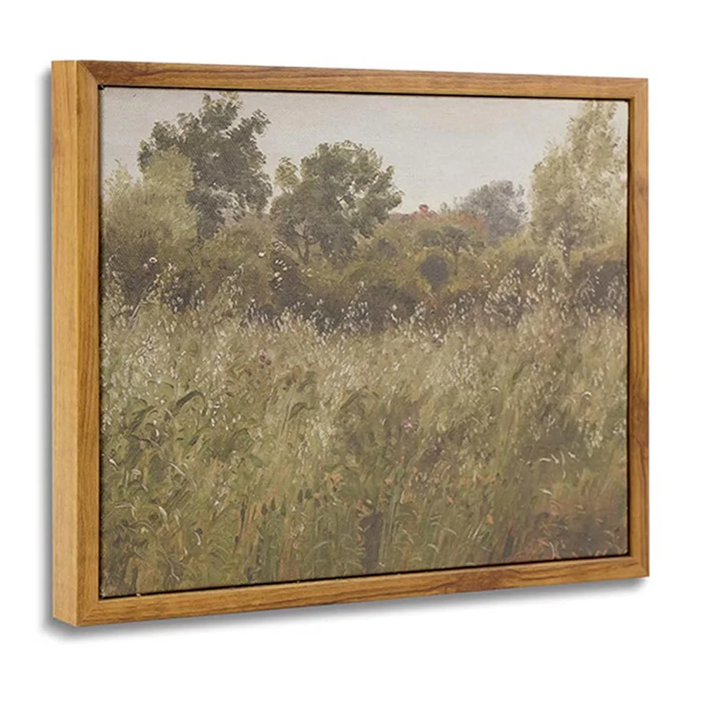 Framed Canvas Wall Art Vintage Decor, Classical Scenery Oil Painting, Home Wall Decor for Bedroom Living Room Bathroom Decor
