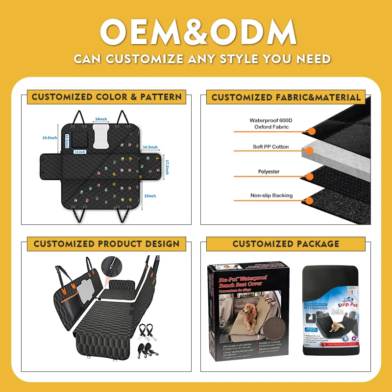 2023 Hot universal soft stable functional nonslip waterproof pet dog front car seat cover for dog