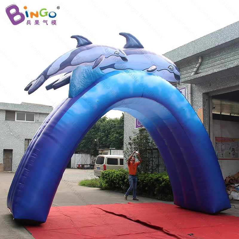 Bingo Events Inflatable Dolphin Marine Animal Inflatable Advertising Arch For Sale