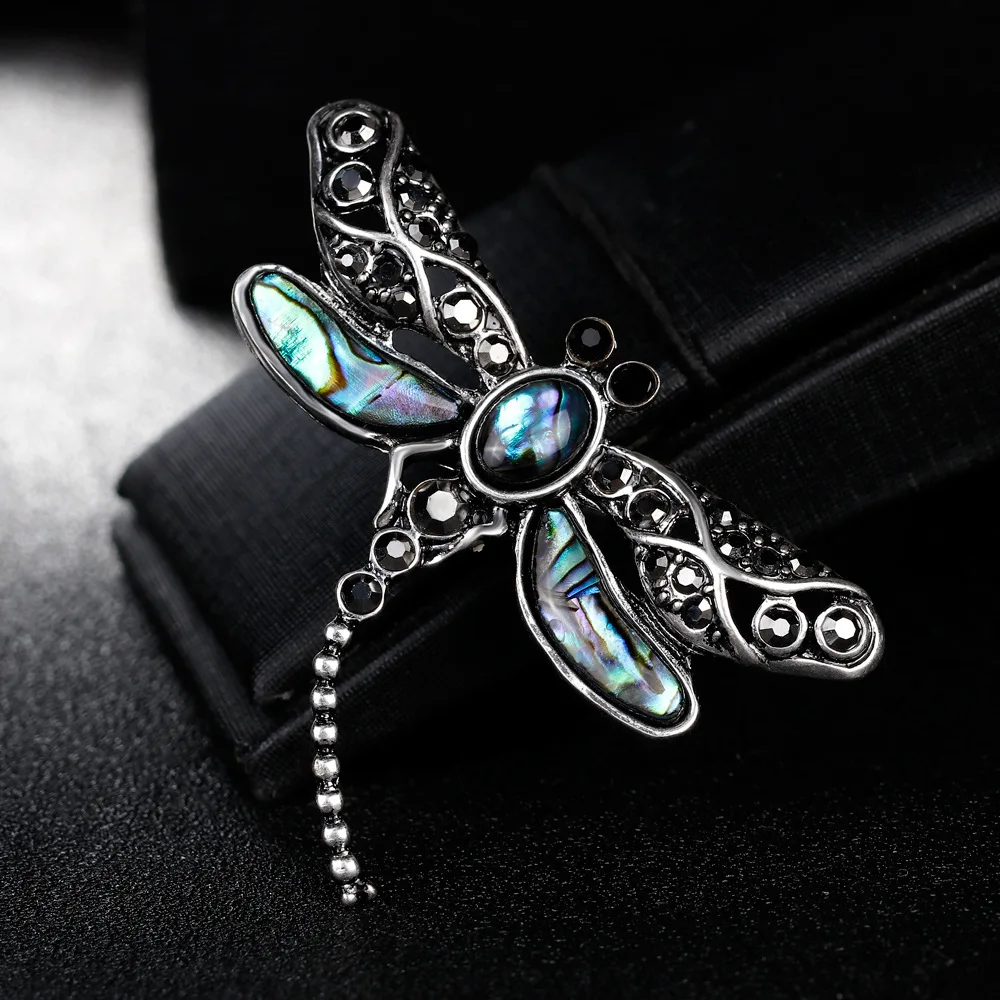 New Design Crystal Pearl Dragonfly Animal Brooches for Women Dress Scarf fine insect brooch Jewelry Accessories Gift