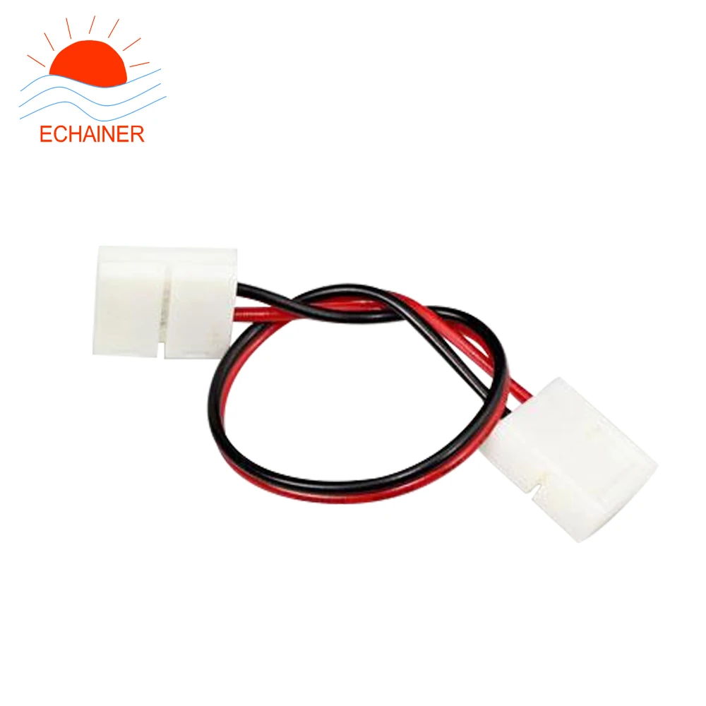 high quality 2-pin 8/10mm solderless connector with cable 15cm led strip