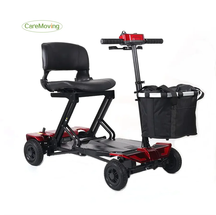 China factory portable lightest airport disabled scooter mobility electric folding scooter with 4 wheel