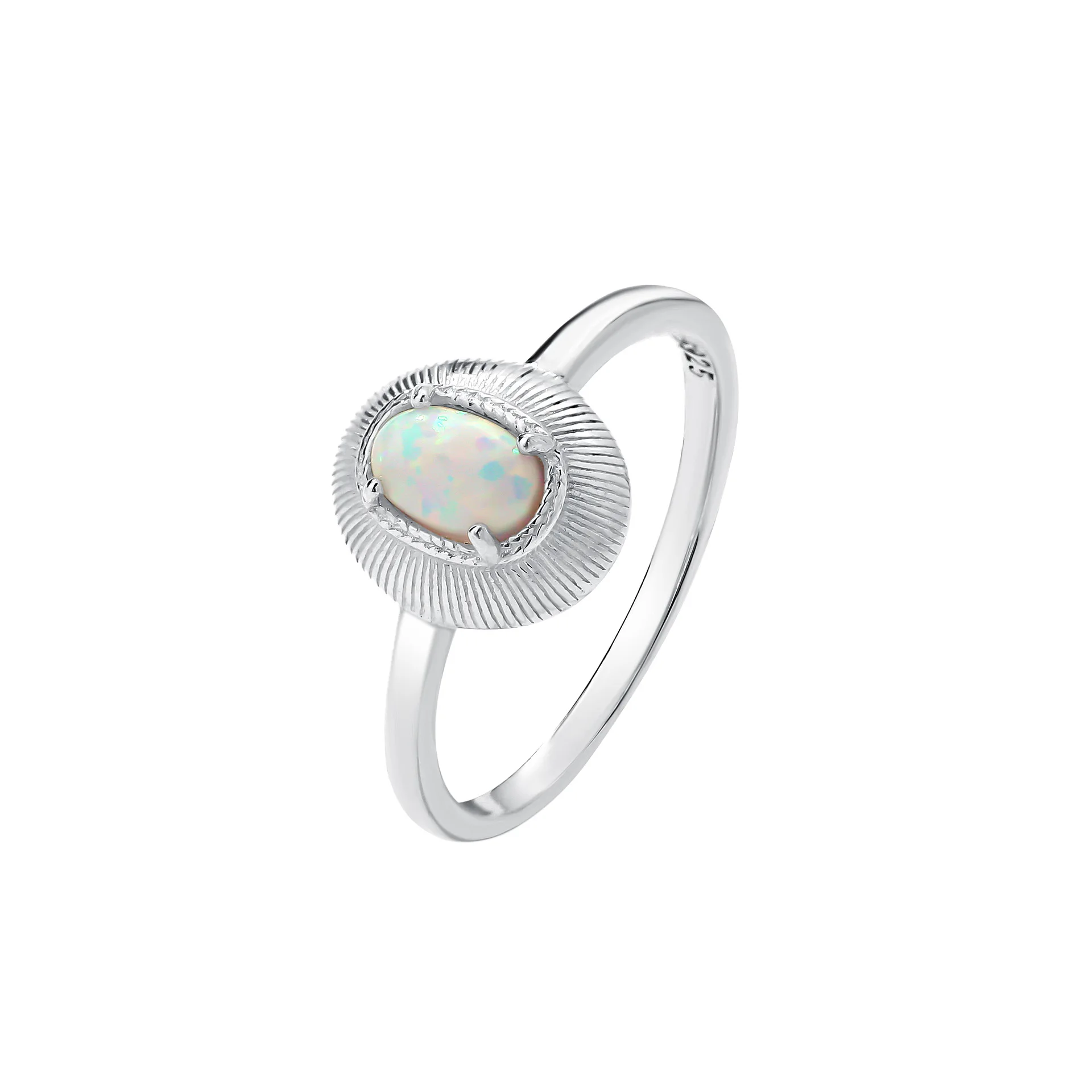 Advanced Texture Australian Natural Oval Opal Jewelry Gemstone Bulk 925 Sterling Silver Women Engagement Party Rings