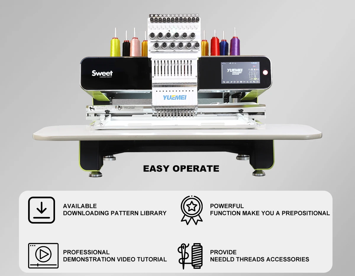 2022 Newest Technology Same As Brother 12 Needle Industrial Computerized  Embroidery Machines