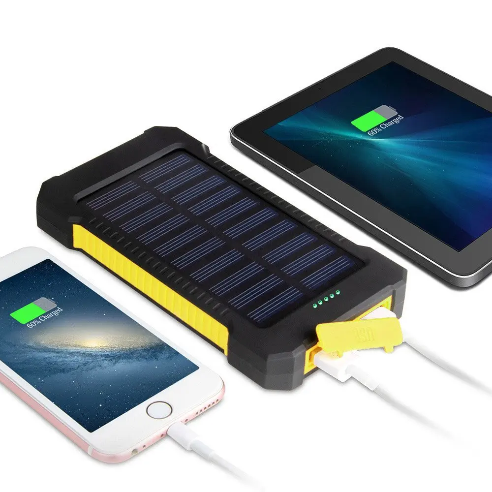 Портативный 10000 мАч Солнечный беспроводной Power Bank мобильные зарядные устройства солнечные банки для Iphone Ipad смартфон