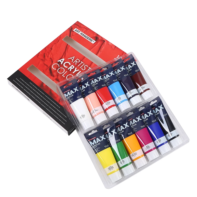 Art Rangers Professional Artist Acrylic color paint set 12colors*80ml