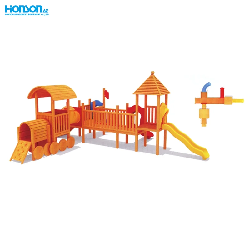High quality Children Wooden Outdoor Playground Amusement Equipment kids outdoor playground for sale