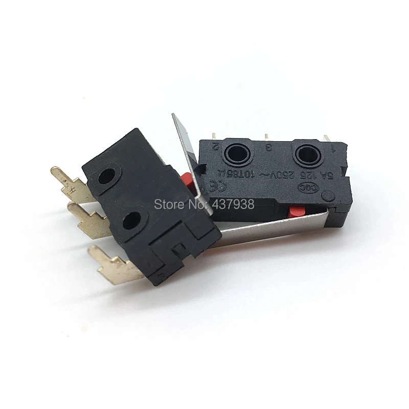 Limited Switch 3 Pin Right Angle NO NC 5A 250VAC Micro Switch KW12 With Lever 16MM