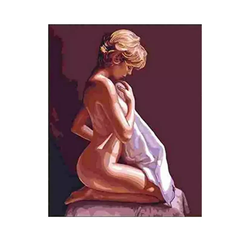 Wholesale Custom Home Decor Nude Painting Girl Sexy Wall Art Nude Body Oil Painting By Numbers