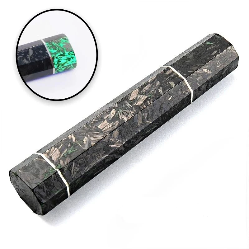 Japanese Chef Knife Handle DIY Kitchen Knives ECO Friendly  Carbon Fiber Fluorescence Material Knife Making Details Accessories