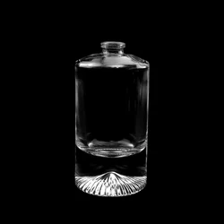 50ml special decorative cylinder shaped thick bottom empty spray cologne bottle with multi optional lids