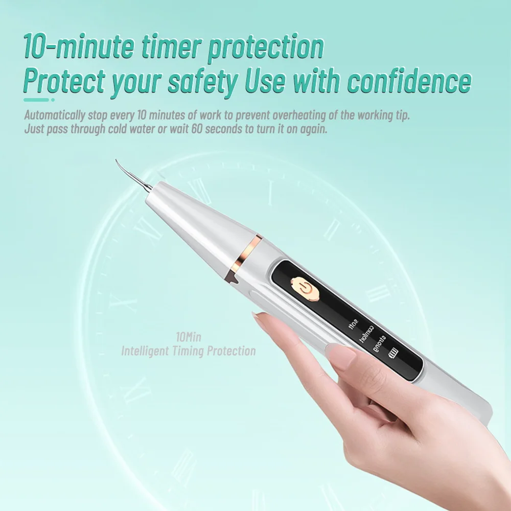 Ultrasonic Dental Cleaner Electric Teeth Cleaner Kit Dental Ultrasonic Calculus Remover Machine Tooth Stains Tartar Removal Tool