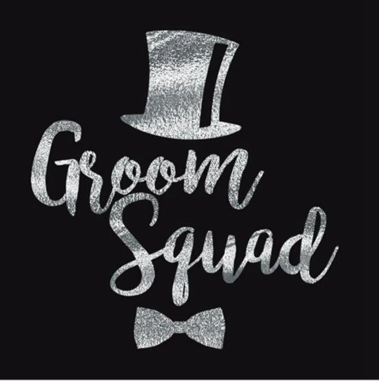 Wedding party silver letters tattoo sticker hen party team bride tattoo sticker bachelor party team bride tattoo sticker