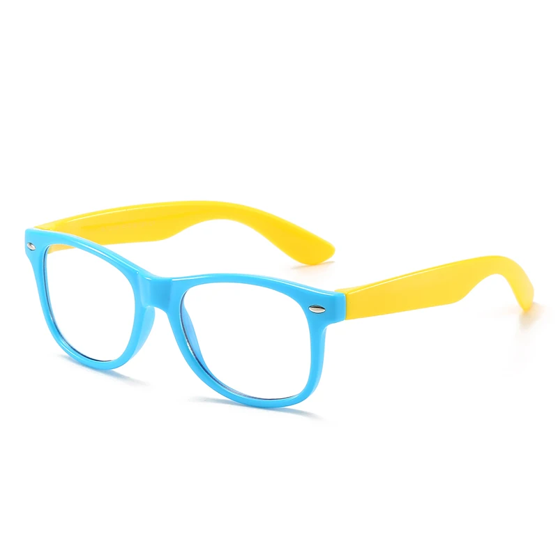 
WN72008 kids anti blue light flexible classic italian design computer glasses classic eco-friendly silicone optical frames 2020 