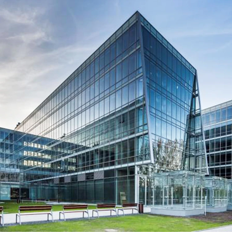 modern construction aluminium glass curtain wall system double glazed building cladding exterior facade