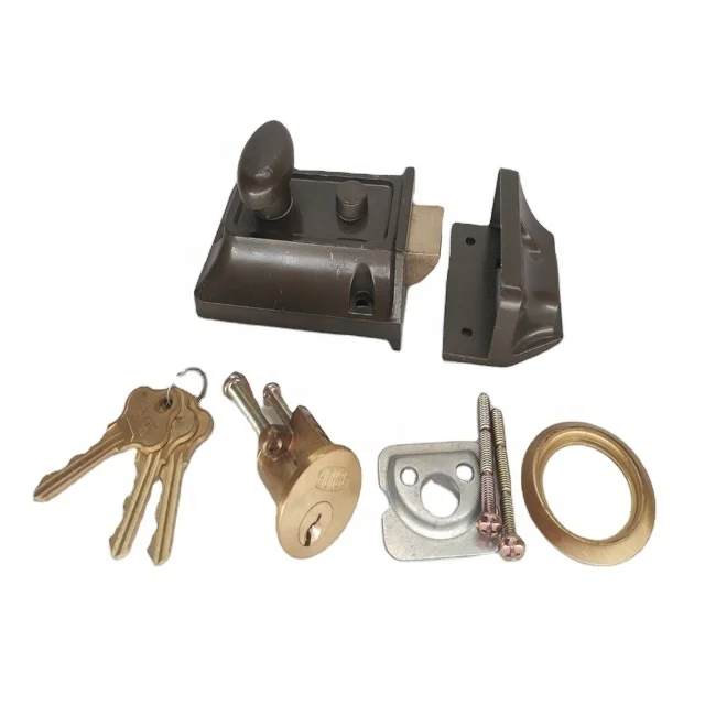 
UK market Zinc Alloy Brass Cylinder Cast Night Latch 