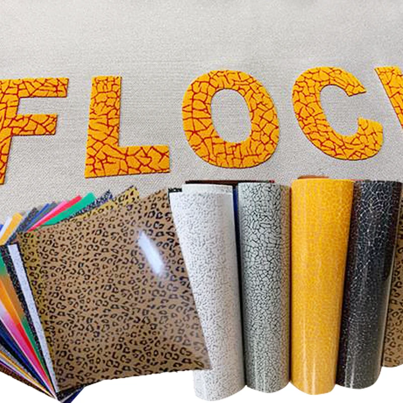 Wholesale Custom Printing Heat Transfer Labels For T Shirts Clothes Printable Flock Vinyl Heat Transfer