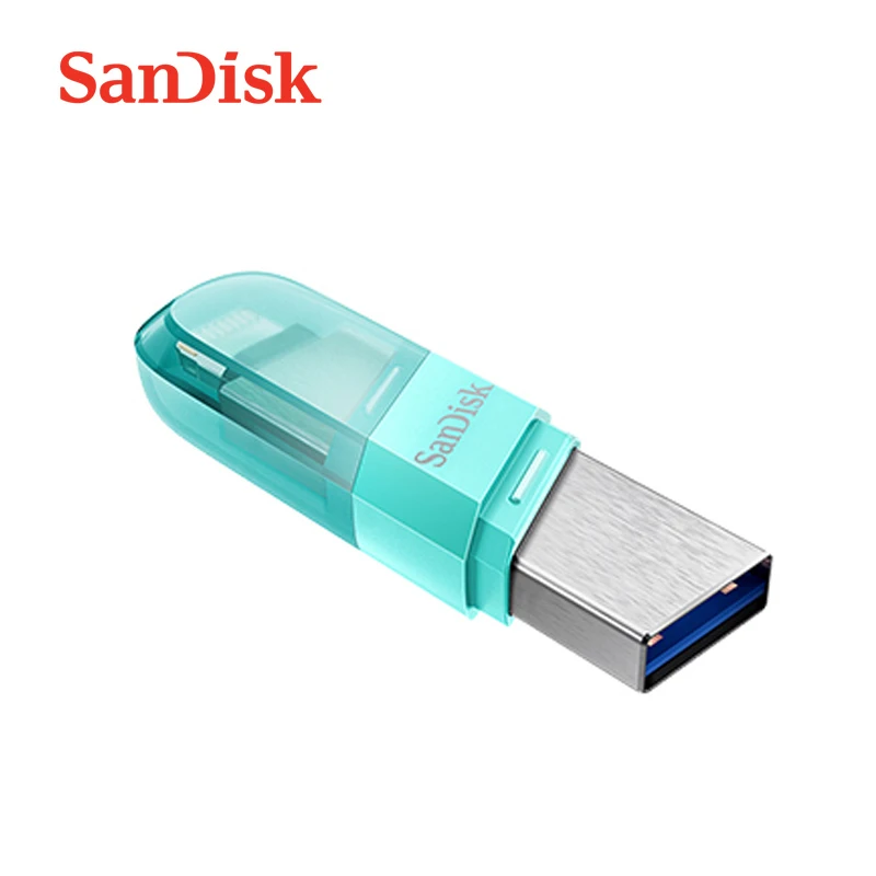 Sandisk Usb Flash Drive IX90N Otg Connector Pen Drive Usb 3.0 Pendrive 32gb 64gb 128gb Mfi For Iphone Ipod Ipad Pink Blue Gray