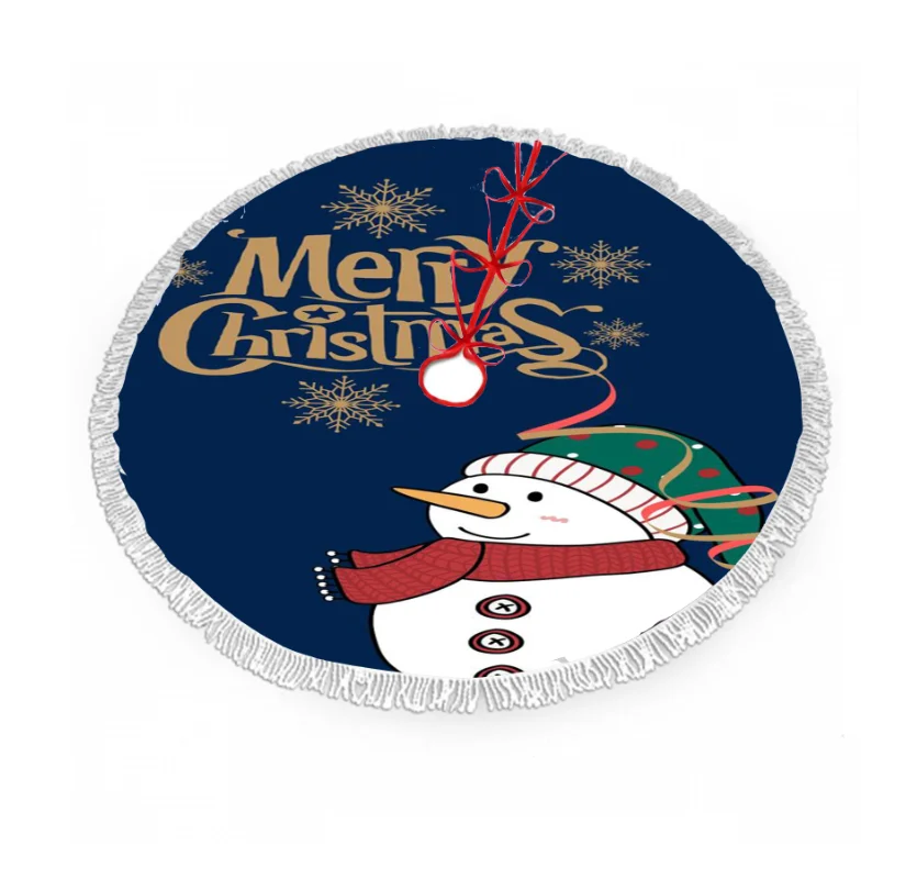 90cm Red Christmas Tree Skirts Carpet Tree Skirt Decor Christmas Decorations for Home New Year