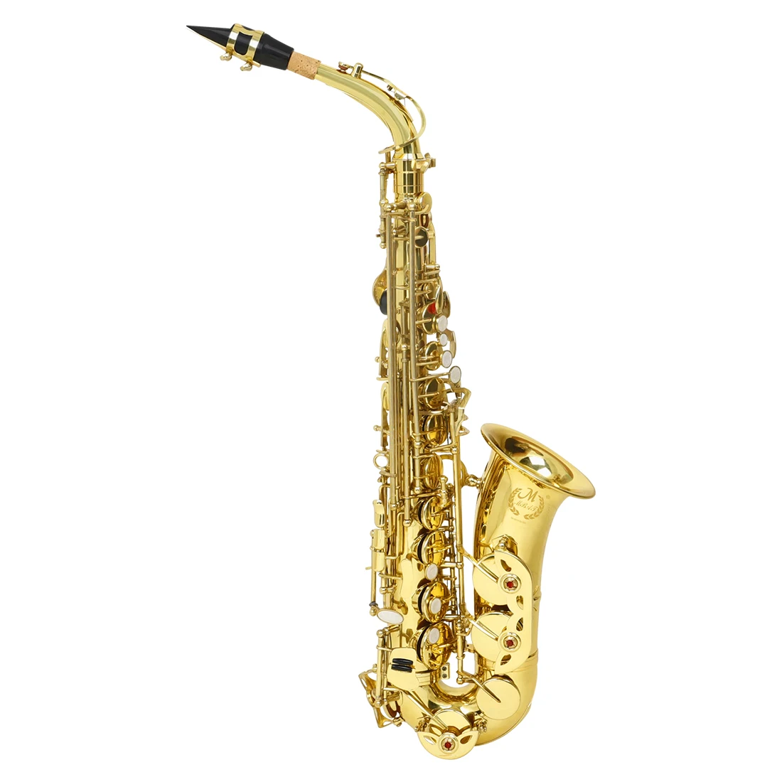 MBAT Golden Eb Tone Sax Musical Instrument Factory Wholesale OEM ODM Handmade Brass Gold Cheap Alto Saxophone With Case