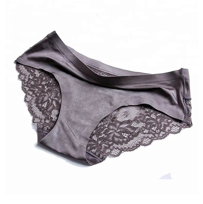 Custom logo Bikini Panty Ice Silk Seamless Underwear Custom Printed Women Seamless Panties