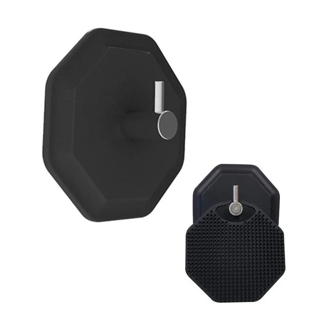 Manufacturer Silicone Adhesive Wall Mount Robe Octagonal bathroom hook Coat Rack Clothes Hook Metal for Bathroom