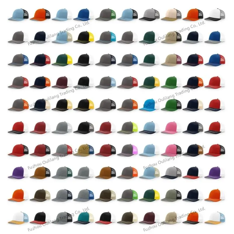 На заказ с логотипом Gorras тканая нашивка Richardson 112 спортивные шапки для дальнобойщика 5 панелей кожаная шляпа Дальнобойщика