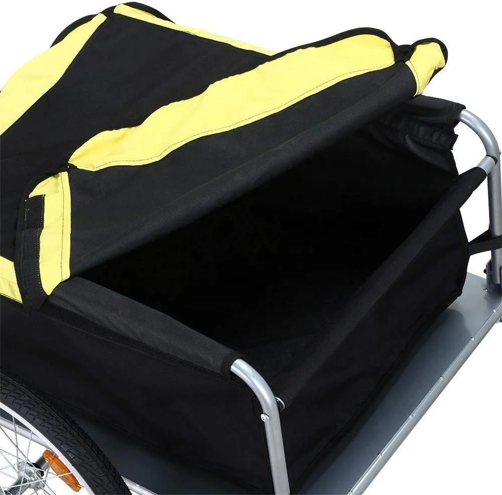 
Heavy Duty Garden Enclosed Folding Bicycle Bike Cargo Storage Cart and Luggage Trailer 