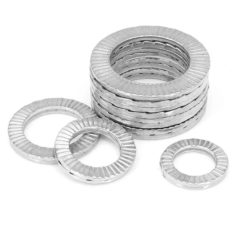 DIN25201 Safety Lock Washer Dacromet Wedge Nord Lock Washer Two-Fold Dual Stacked Double Stack Self Locking Washer