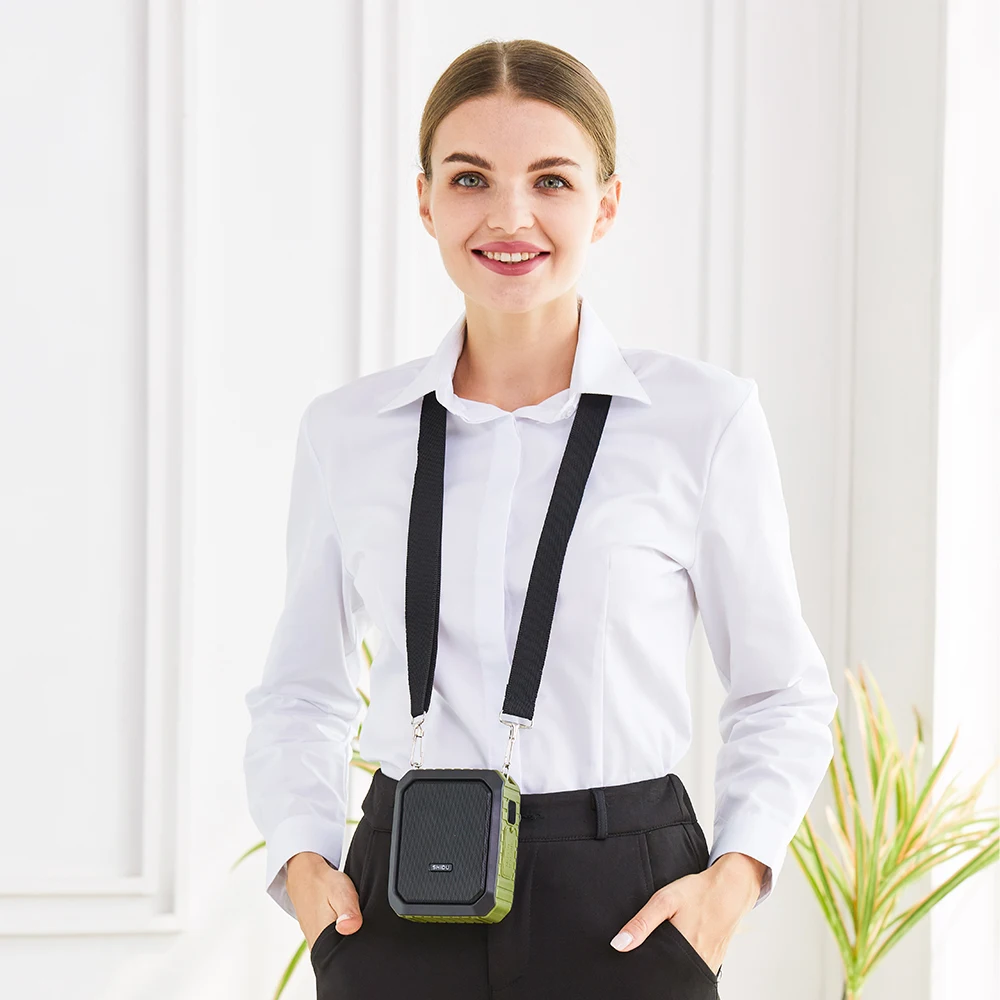 Динамик усилителя SHIDU с активным поясом Bluetooth мощный портативный двойной беспроводной голосовой усилитель