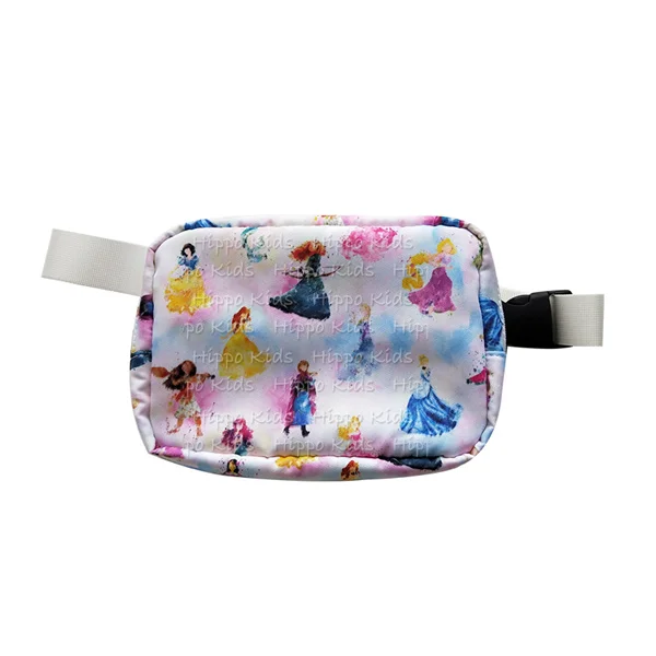 Wholesale High Quality Waterproof Women Kids Crossbody Belt Pouch Nylon Low Moq Custom Prints Fanny Pack Waist Bag