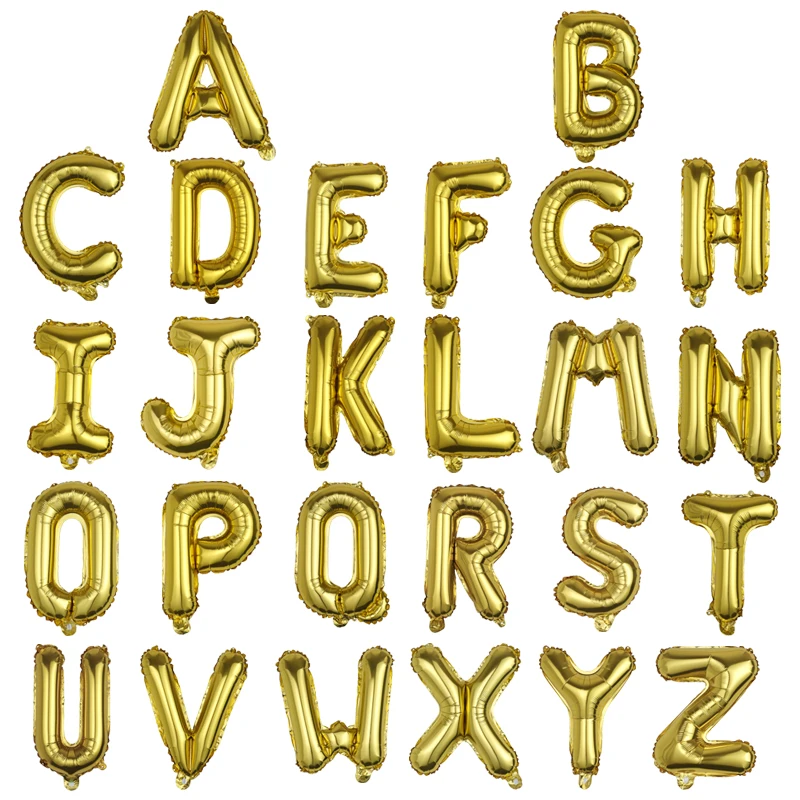 16inch A-Z American version of the golden letter aluminum foil balloon birthday theme anniversary wedding theme scene decoration