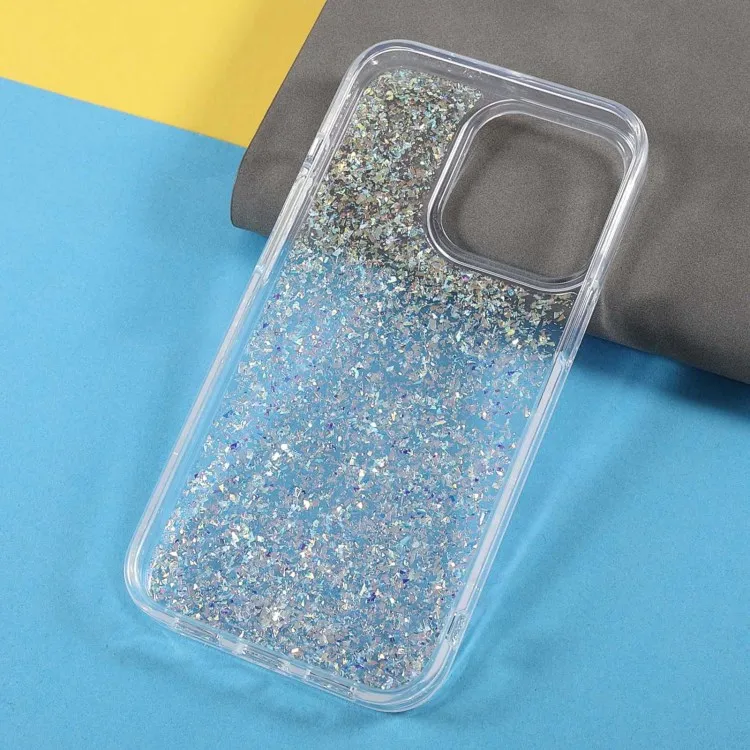 DFANS For iPhone 14 Pro Max 6.7 inch Phone Case Full Glitter Decorated Protective Case PC TPU Hybrid Anti-Scratch Cover
