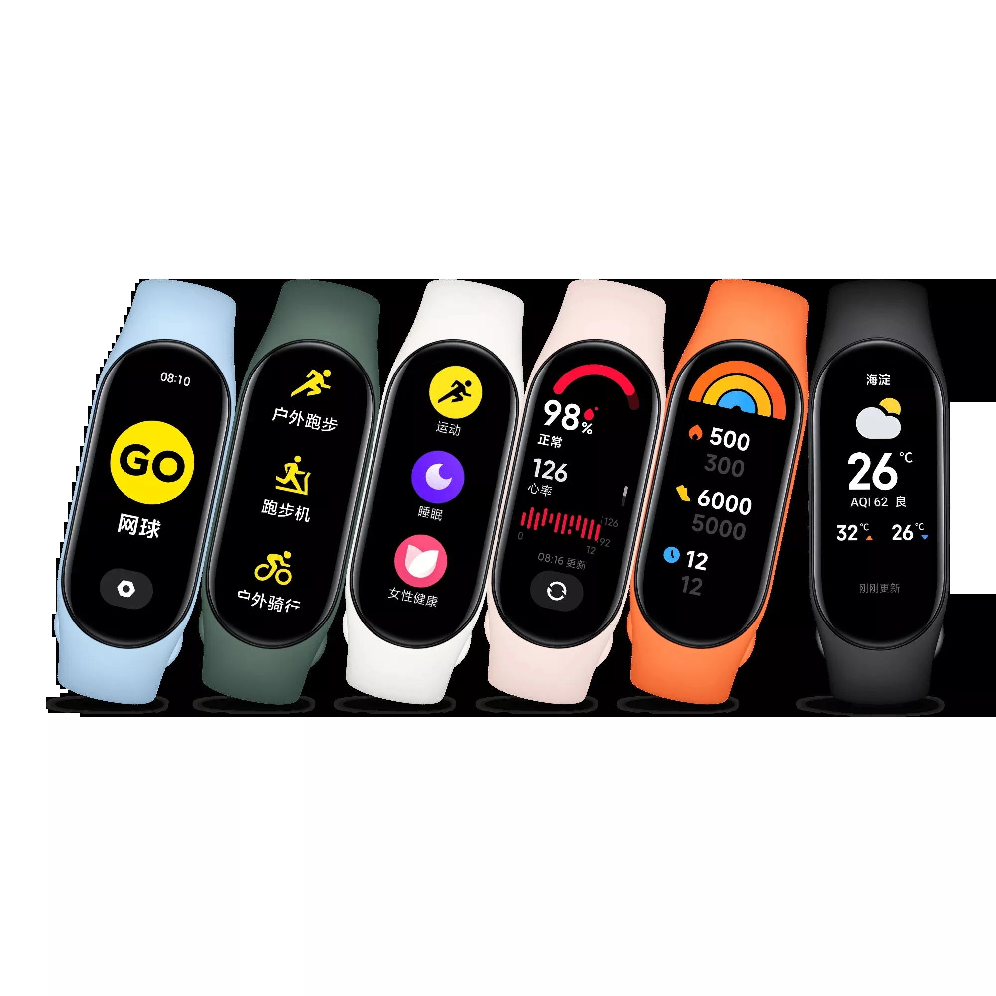 Original Xiaomi Mi Band 7 Sport Wristband Heart Rate Fitness Tracker Miband 7 1.62AMOLED Screen Smart Band 6 Color Bracelet