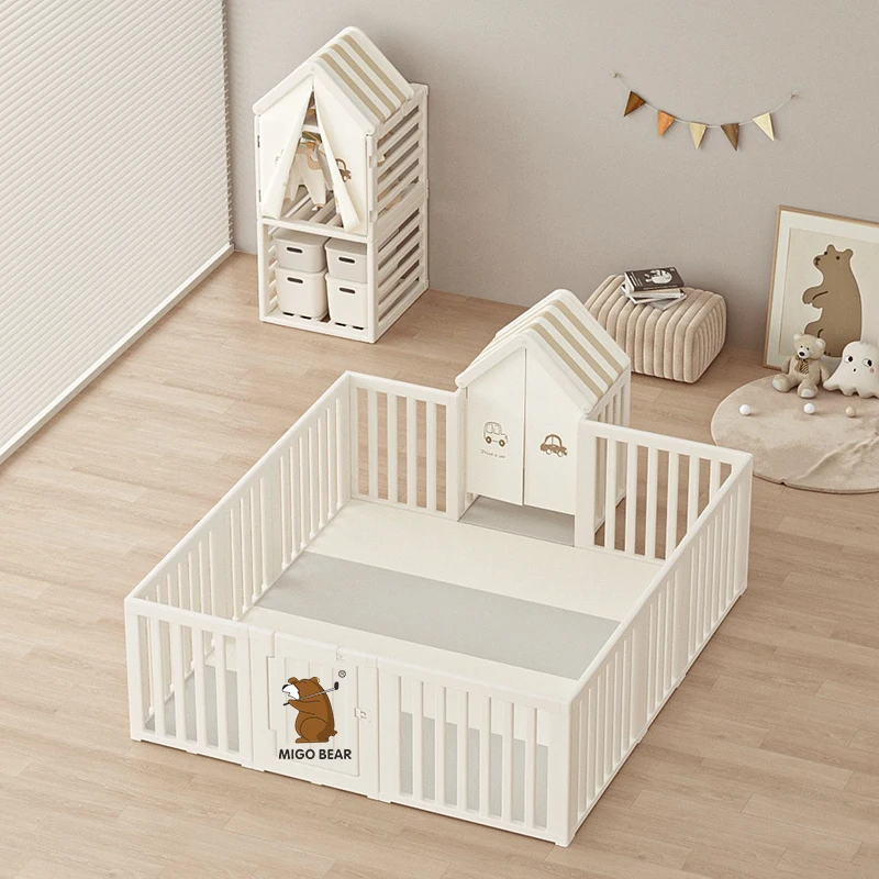 MIGO Bear Indoor Safety Play Fence Children Concise playpen Bedroom livingroom Furniture Baby Play yard Playhouse Kids Playpens
