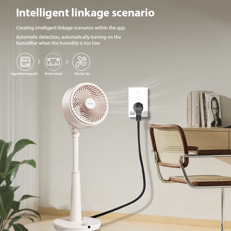 Universal Standard Tuya Smart Life Remote Control WiFi Smart Light Switch Socket with USB port and Backlight Function