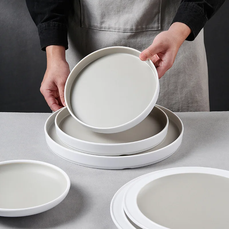 Factory wholesale melamine Japanese round hot stamping cake dessert plate suitable for family restaurants and hotels