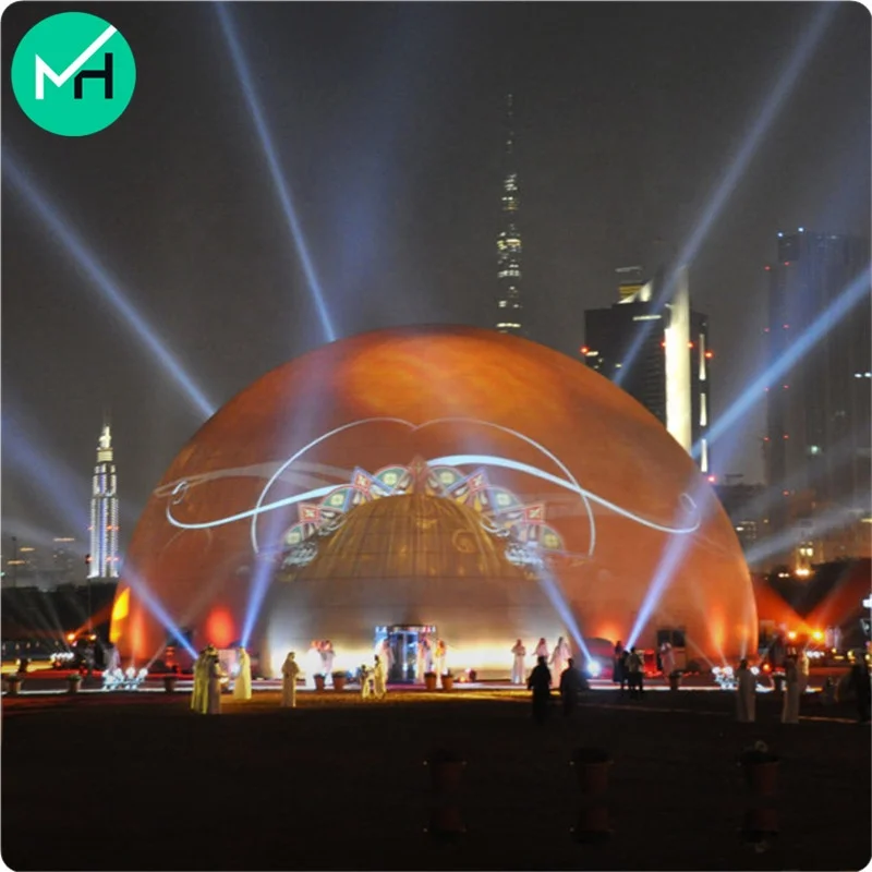 High quality Outdoor Commercial large laser show Dome Inflatable Projection Dome Tent for event