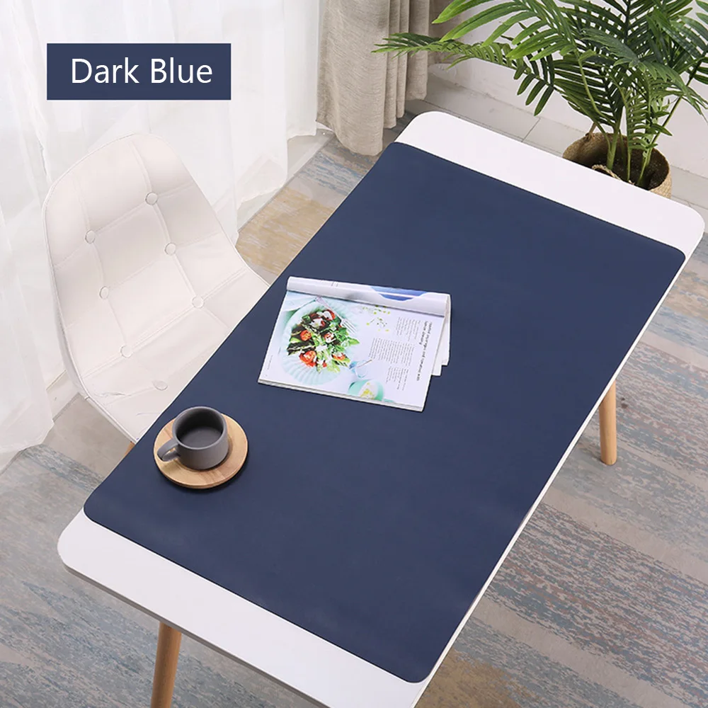 Office Large Black Anti Slip PU Leather Desk Mouse Pad Mat Full Desk Cushion Table Mat