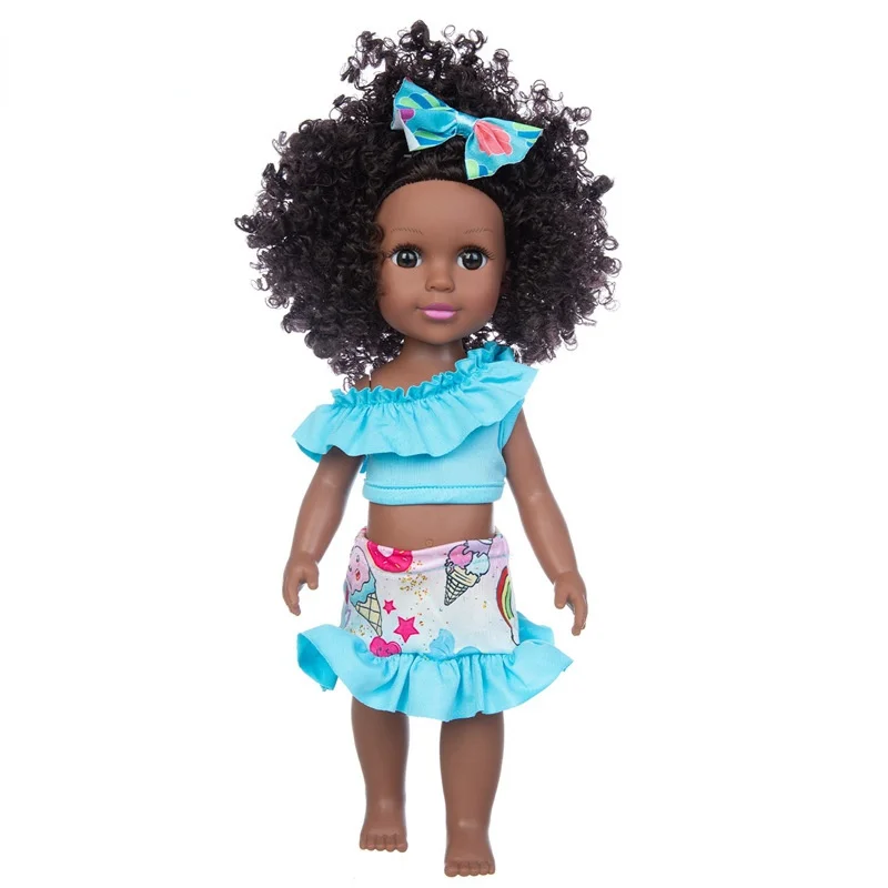 Wholesale Cute African African Silicone Reborn Black Doll Suitable For Children