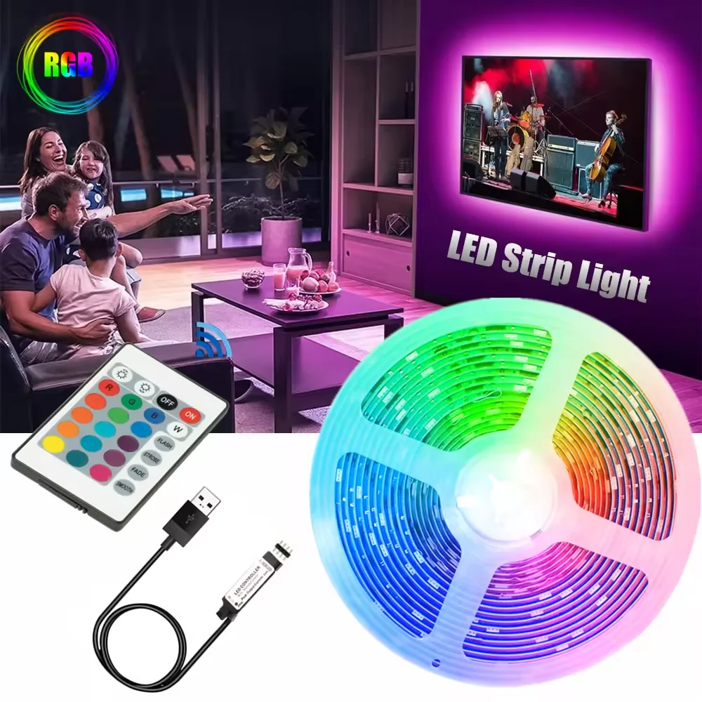 Joystar 5 м USB Ambilight светодиодные полосы света комплект водонепроницаемый открытый RGB PCB корпус IP65 пульт дистанционного управления для телевизора подсветка